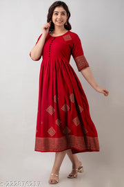 Fabulous Rayon Printed Anarkali Flared Kurta