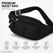 Unisex Waist Bag | Sling Bag | Crossbody Chest Bag | Fanny Pack | Water Resistant | Multiple Pockets | Adjustable Strap | Daily Use Bag Woman and men waist bag  And  Saidar