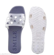 Latest heart printed Grey slippers