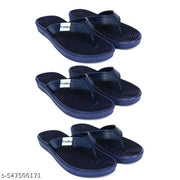 Combo (Pack Of Two 3 par) super soft dailyuse embossed chappal for mens & boys / lightweight & Anti-skid chappal (NAVY-BLUE)