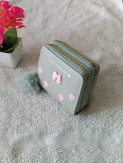Small Double Chain Wallets with Credit Card Holder for Women and girls, Front Designs may very