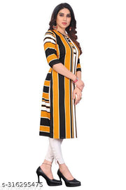 Polyster/Crepe fabric-Women Printed Straight Kurti