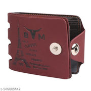 BM - Stylish Men's Brown Two Fold Wallet.