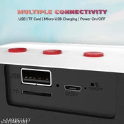 Microbots BR-611 Ultimate 10W Bluetooth Speaker Hi-fi Stereo Sound Surround Upto 08 Hours Playback, Best for Mobile, Laptop/PC, Ipad, Media Players with Multi Modes Aux/TF Card/USB(Red)