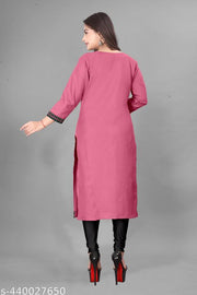 Desigener Kurti New Collection Cotton Blend Stylish New Trendy Embroidered Pattern Casual Kurta for Girls & Women