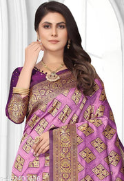 jacquard patola saree with brocade blouse