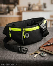 Unisex Sports Waist Bag with Earphone Jack | Adjustable Running Belt & Fanny Pack for Gym, Cycling & Travel