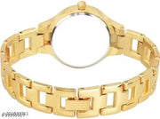 Fancy Flower Design Metal Chain Analog Watch For Womens & Girls