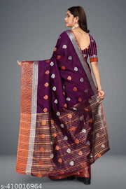 Premium silk blend fabric with smooth finish Rich zari weaving for traditional royal look Stylish pallu with intricate design Soft, lightweight & comfortable for long hours Comes with matching blouse piece