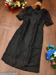 SEQUINEED BLACK KURTI