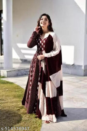 Womens and Girls Anarkali With Duptta Set