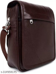 Fancy Craft Men & Women Brown Sling Bag - Extra Large