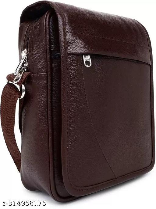 Fancy Craft Men & Women Brown Sling Bag - Extra Large