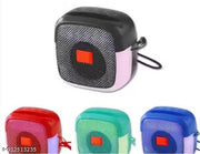 Portable Wireless Bluetooth Speaker with Rich Bass, Compact Design, and Carrying Strap - Black & White