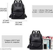 WomenBuzz Women Leather Convertible Shoulder Bag Ladies Anti theft Satchel Sling Travel(Backpack,bag,backpack for women women bag fashion,stylish)