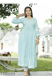 KUNJAL SKY EMBROIDARY KURTI