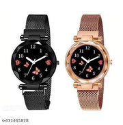 Analogue Dial New Magnet Watch for Women or Girls Combo