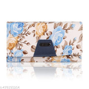 3 ZIPPER card holder with zipper and premium PU leather clutch hand purse for women