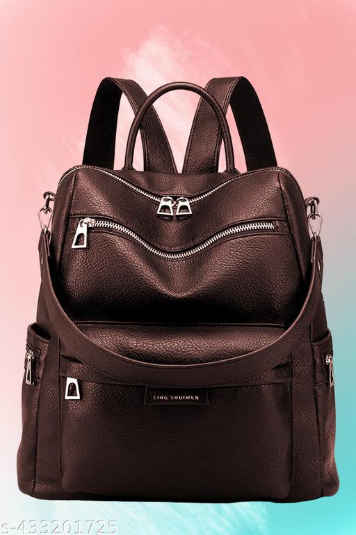 MomsyStore Girls Leather Backpacks for College And Office