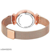 Maune Hub Stainless Steel Analog Magnet Watch For Girls And Women
