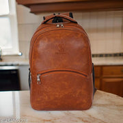 Unisex 25 Liters Laptop Backpack Bag Stylish Pu Leather School/College/Office & Travels