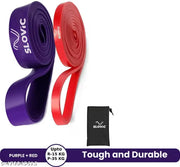 SLOVIC TPE Bands for Workout | Pull Up & Stretching | Heavy Duty Material | Resistance Band for Home Workouts & Stretching Bands for Exercise | Gym Equipment for Home Workout | Ideal for Men & Women | Combo