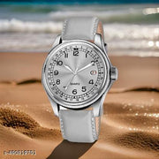 Dual Time Date Display Radium Dial Magnetic Belt Analog Watch,ONIR Premium Quality Quartz Analog Watch for Men, Glass Date Display Dial,