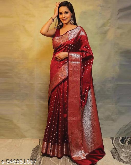 Desultory  Soft Banarasi Silk Saree With Dalliance Blouse Piece