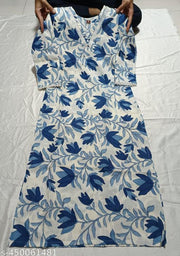 Women's Cotton Printed straight kurti