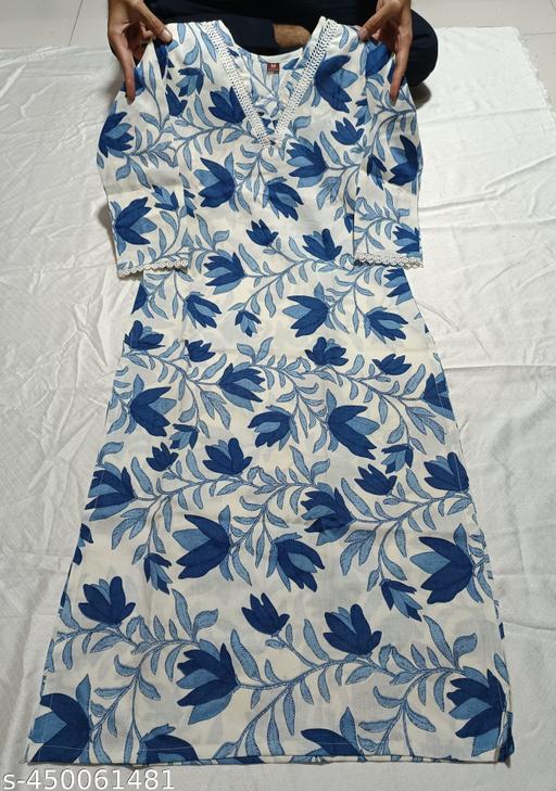 Women's Cotton Printed straight kurti