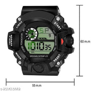 Multicolor Digital Watch ALL MULTI-FUNCTION AVAILABLE ( DATE / TIME / ALARM / LIGHT / DAY ) Illuminated Display Sports Digital Multicolor Dial Black Silicon Strap Men's Watch sporst Watch For Men Boys Watch
