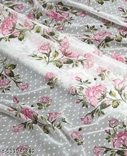White Flower Printed Georgette Saree