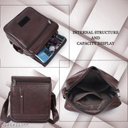 Stylish Travel Office PU Synthetic Leather Men's Sling Bag