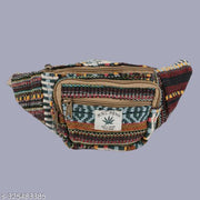 MYRIAD waist hemp bag Handcrafted Hemp Fanny Pack: A Blend of Style and Sustainability Sleek Hemp Waist Pack: Blend of Fashion and Function Size-(30 x 12 CM)