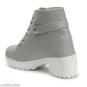 Meesho New Trendy Stylish Girl's Comfortable ,Lightweight, Fashionble ,Now Look ,Outdoor ,Ankle Length ,High heel, Walking, Chunky Boot ,Shoe For Women /Girl's/Ladies Boots For Women/Girl's Boots For Women.
