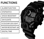 Royal look Digital Watch Shockproof Multi-Functional Automatic Black Color Strap Waterproof Digital Sports Watch for Men's Kids Watch for Boys Watch for Men Pack of 1 Watch Water Resistance Digital Watch