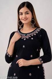 Sehrish Store Stylish Embroidered  Color kurit for Office and Party Wear (Embroidered)