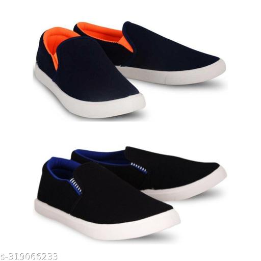 Pack of 2-2s combo shoes for men| black red-blue black- t blue combo shoes in color| comfortable and walking shoes for men