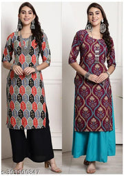 Latest ZAVI ENTERPRISE 2024-25 KURTIS FOR WOMEN (Pack of 2)