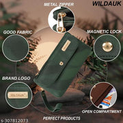 WILDAUK  Casual, Formal, Party Green Clutch