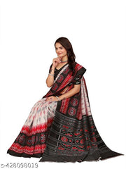 Kanooda Prints Art Silk Fancy Ikatt Print Saree