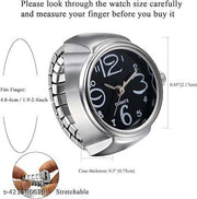 Finger Ring Watch, Fashion Jewelry Lady Girl Steel Round Finger Ring watcht Fits Most Women and Men