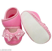 Tarun Child Care Baby Booties Baby Shoes for Any Occasions, Festive-3 to 10 Months Baby Girls-Light Pink Booties