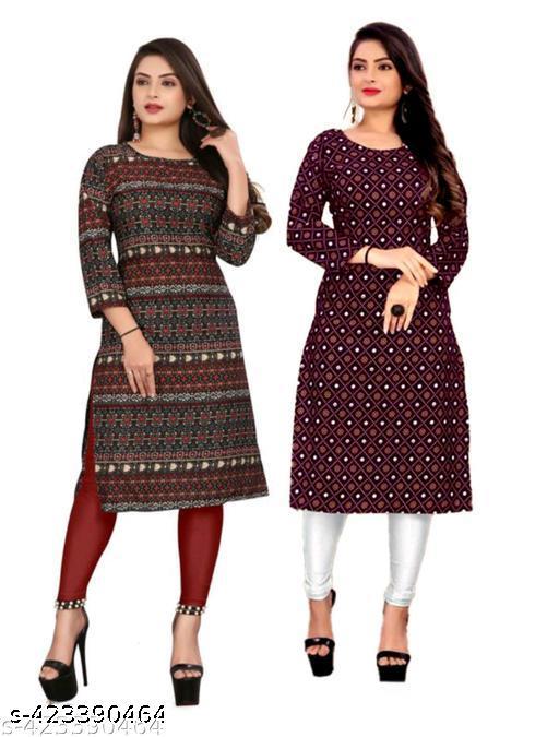 Polyster/Crepe fabric-KURTI COMBO
