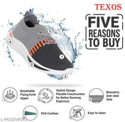 TEXOS Light Weight Flyknit Casual Sneakers Shoes For Kids, Boys and Girls