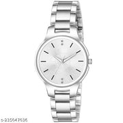 Yolako Silver Round Dial Metal Silver Belt Girls watch
