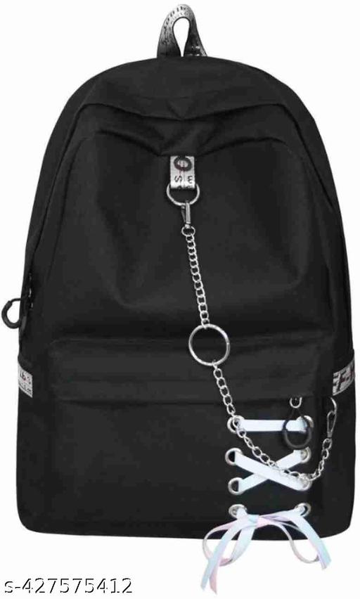 Trendy Women's Black Backpacks with Ribbon | Women's | Black | Backpacks | Ribbon |