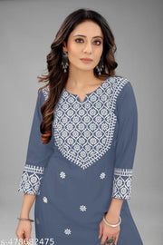 Kurti  for women in rayon Embroiderd  fabric| kurti and  | MOST DEMAND KURTI| Embroiderd  Kurti  rayon  Kurtis