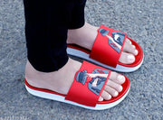 Men's Red Synthetic Leather Daily Casual Slider - MRJ1545