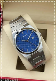 Premium Quality Pattern Black Dail Stainless Steel Strap Royal Look Analog Watch For Men&Boys